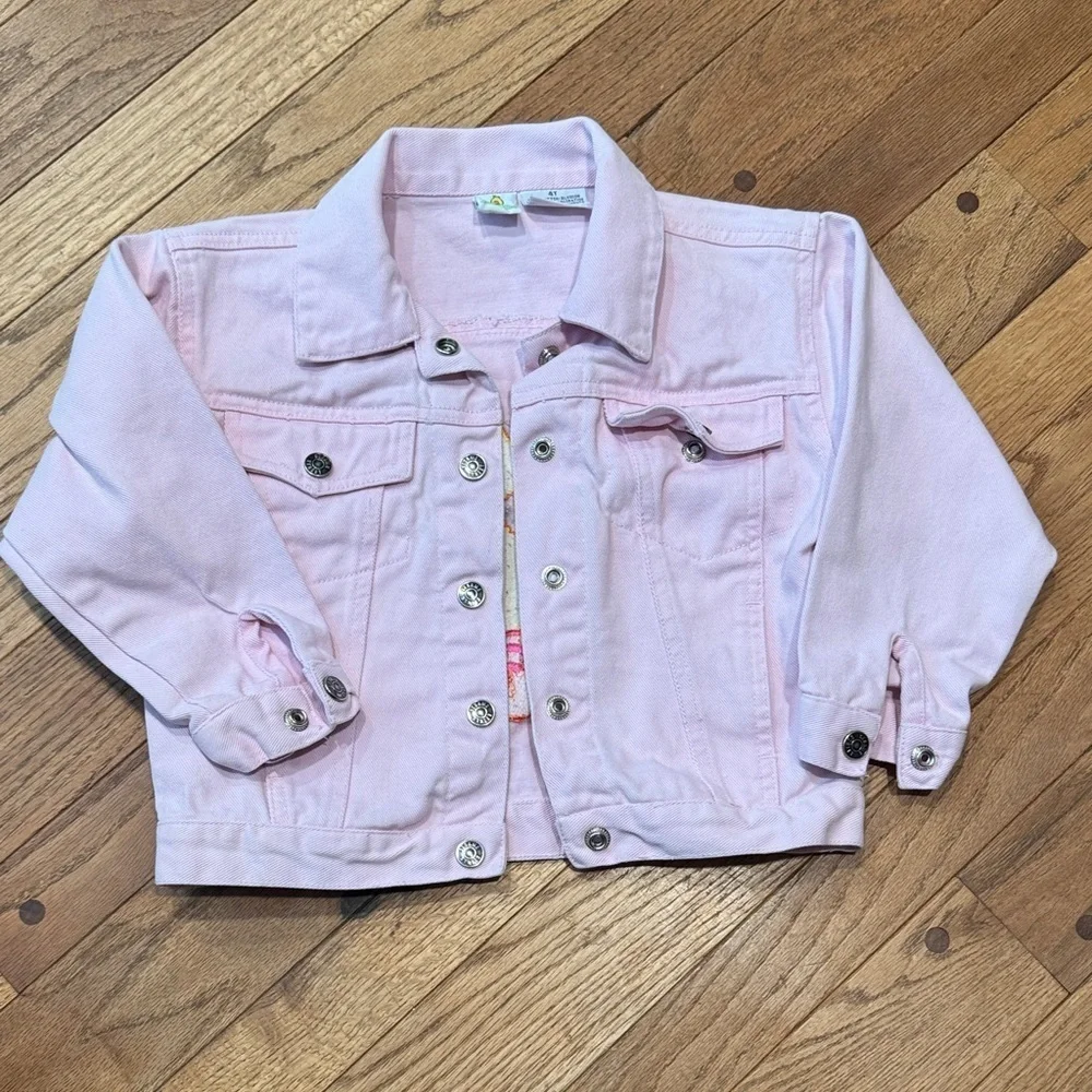 Vintage Sesame Street Pink Jean Jacket with Big Bird